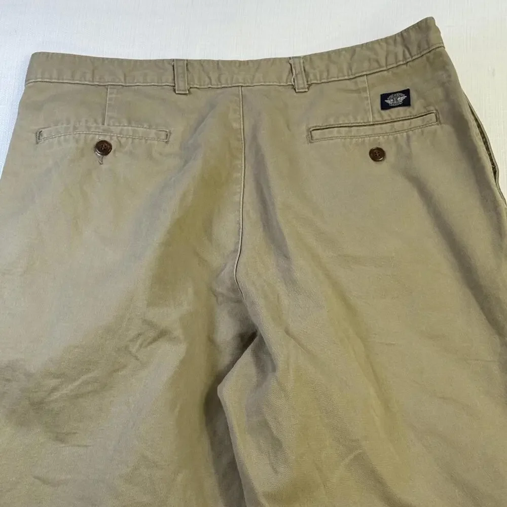 Dockers Pants Mens 36x34 D4‎ Relaxed Fit Khaki Business Pleated Beige